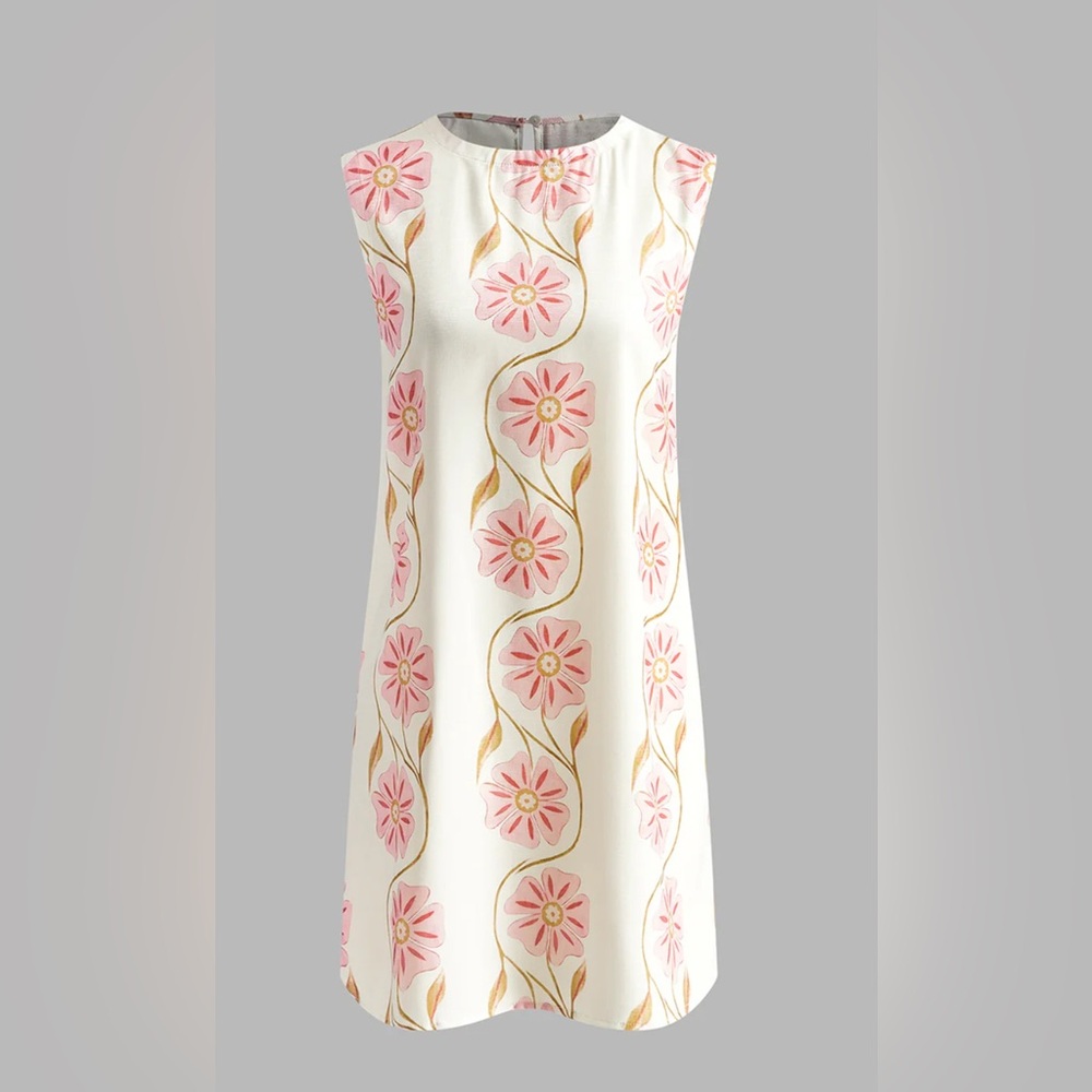 Commense Pink Floral Mini Dress